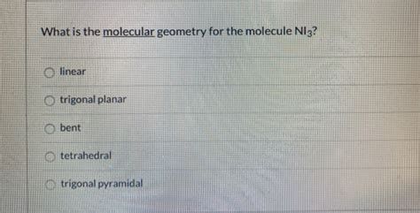 ni3 molecular geometry|molecular geometry practice quiz.